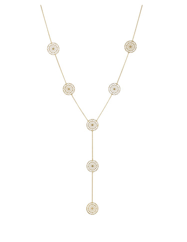 Collar 5 Círculos Dorada